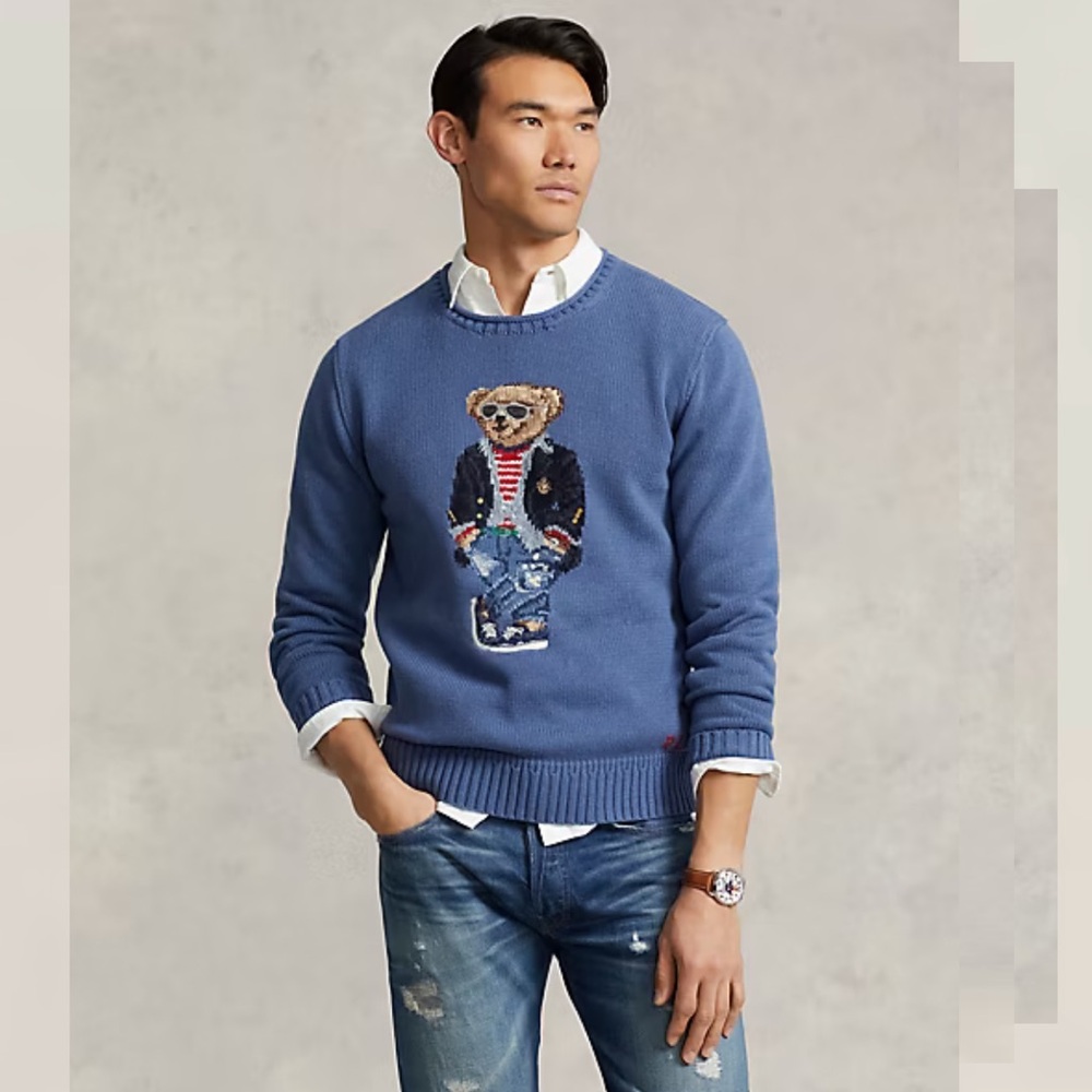 Polo Ralph Lauren Polo Bear Cotton Mockneck Sweater